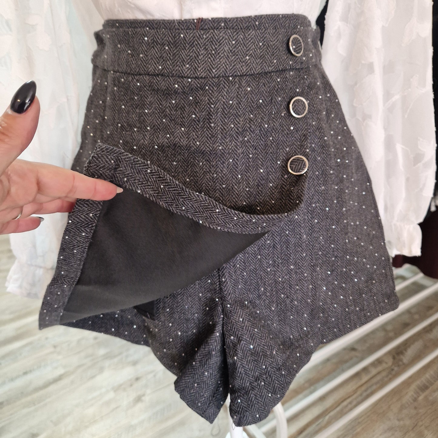 Jupe short jade