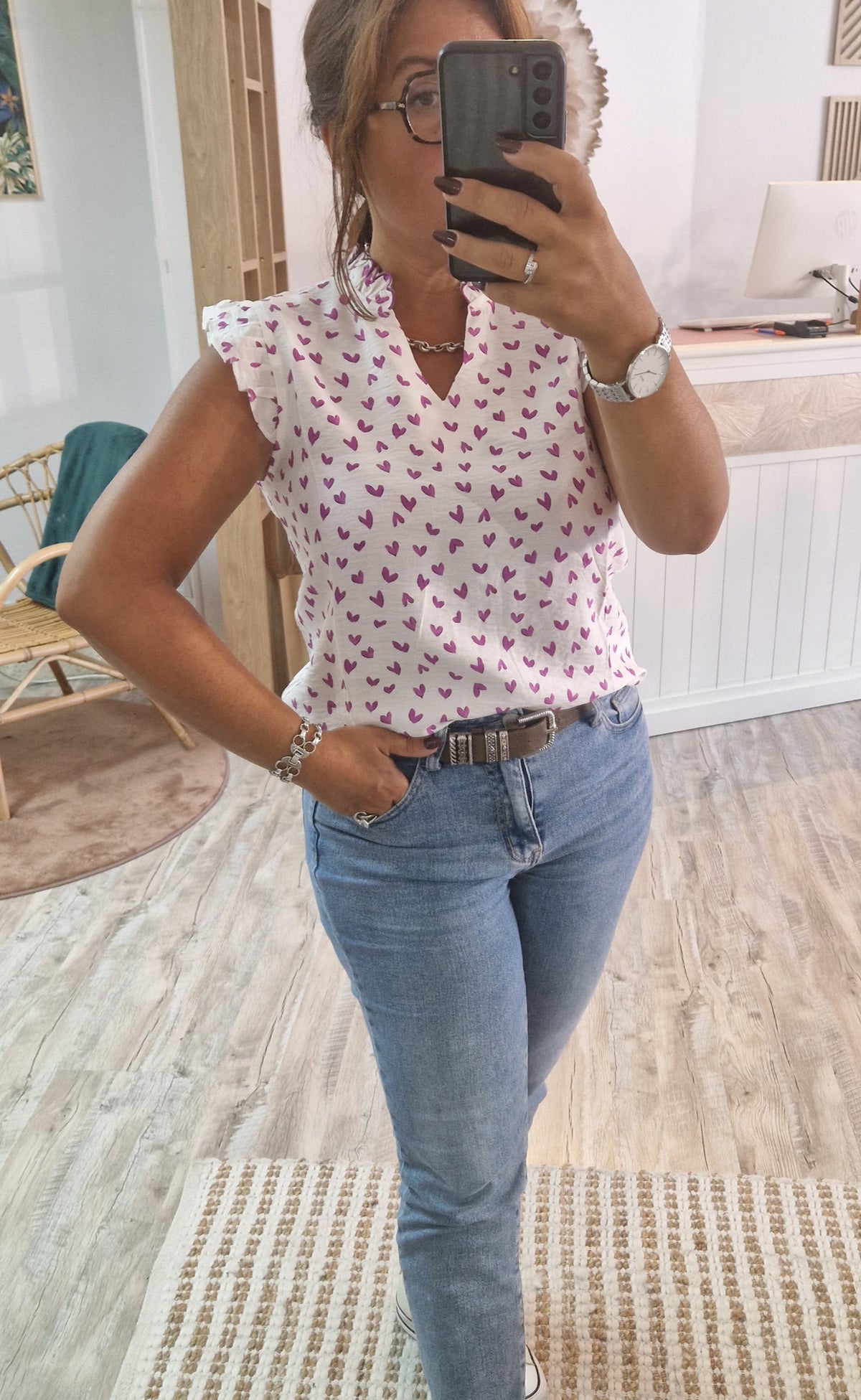 Blouse cœur