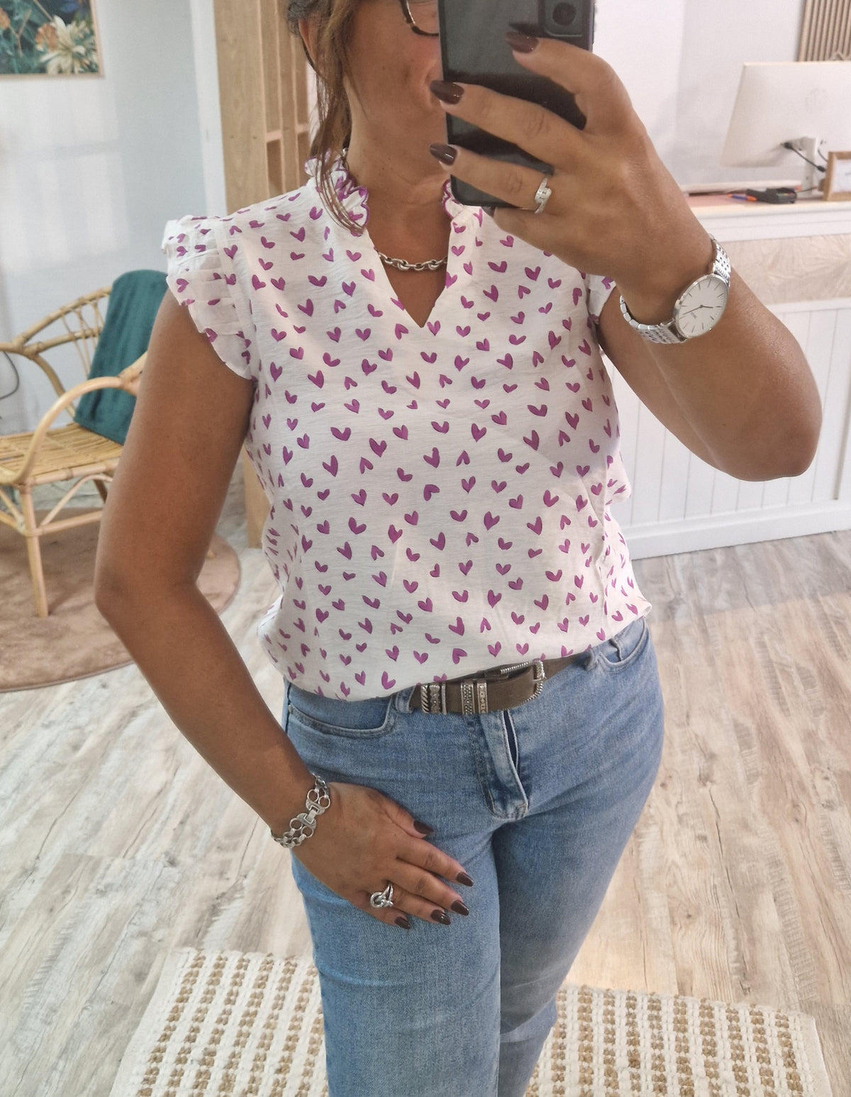 Blouse cœur