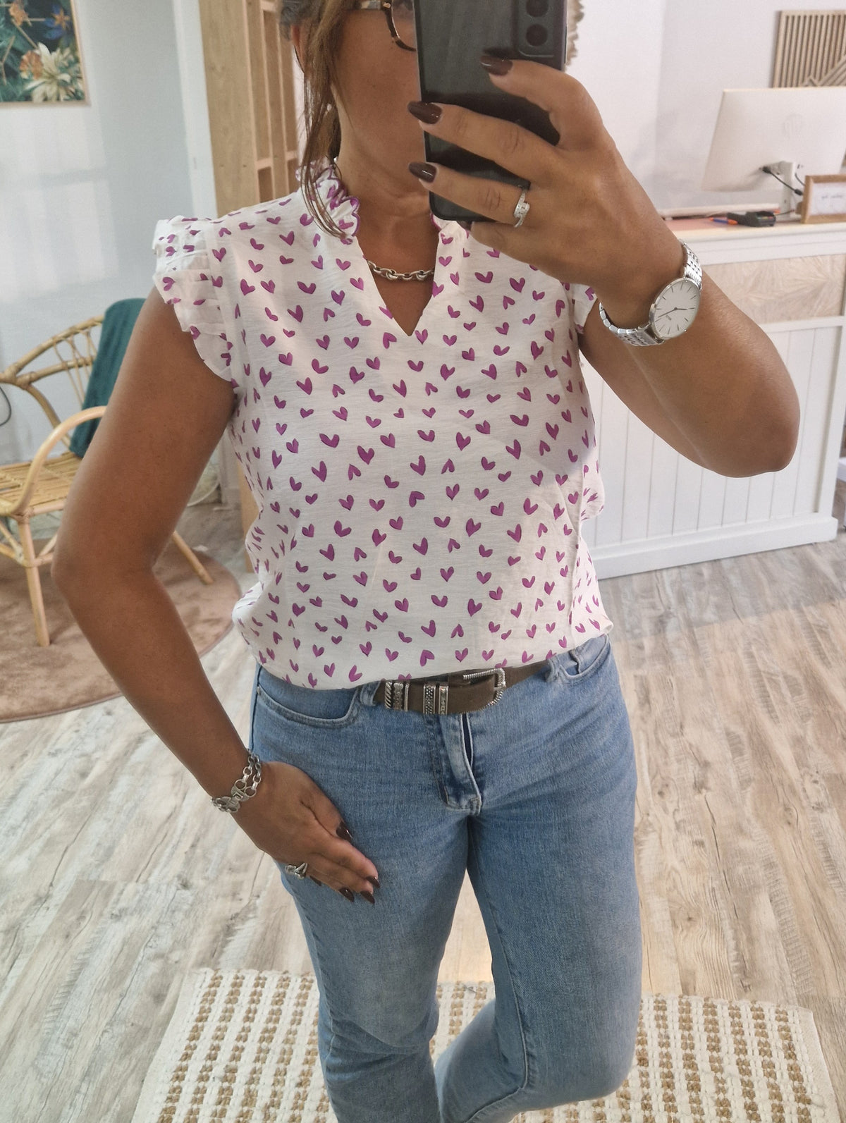 Blouse cœur